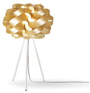 Lampada Da Tavolo A Treppiede 1 Luce Cloud In Polilux Oro Made In Italy