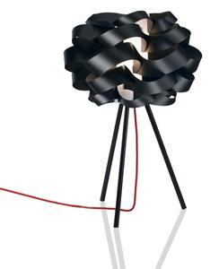 Lampada Da Tavolo A Treppiede 1 Luce Cloud In Polilux Nero Made In Italy