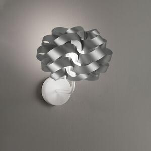 Applique Moderna 1 Luce Cloud In Polilux Silver Made In Italy
