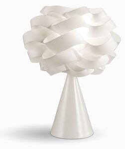 Lampada Da Tavolo A Cono 1 Luce Cloud In Polilux Bianco Made In Italy