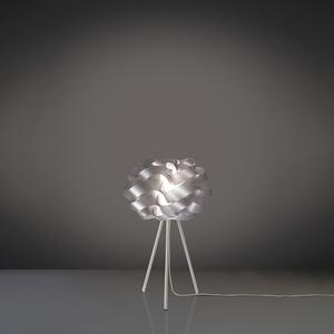 Lampada Da Tavolo A Treppiede 1 Luce Cloud In Polilux Silver Made In Italy