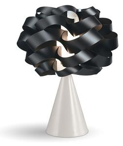 Lampada Da Tavolo A Cono 1 Luce Cloud In Polilux Nero Made In Italy