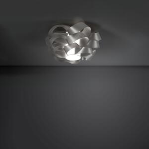 Plafoniera Moderna 1 Luce Cloud D40 In Polilux Silver Made In Italy