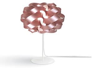 Lampada Da Tavolo Moderna 1 Luce Cloud In Polilux Rosa Metallico Made In Italy