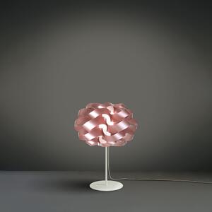 Lampada Da Tavolo Moderna 1 Luce Cloud In Polilux Rosa Metallico Made In Italy