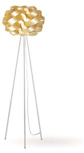 Lampada Da Terra Con Treppiede 1 Luce Cloud In Polilux Oro Made In Italy