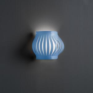 Applique Balcony Helios 1 Luce In Polilux Blu Made In Italy