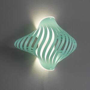 Applique Shell Helios 1 Luce In Polilux Verde Made In Italy
