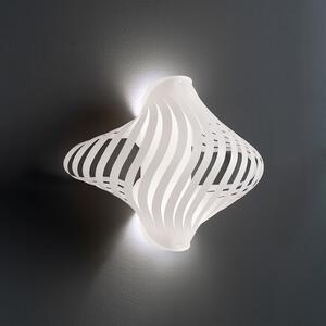 Applique Shell Helios 1 Luce In Polilux Bianco Con Cavo Made In Italy