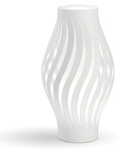 Lampada Da Tavolo Moderna 1 Luce Helios In Polilux Bianco H21 Made In Italy