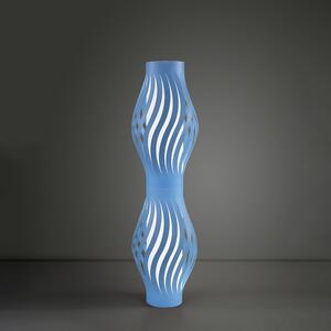 Lampada Da Terra Totem Helios 1 Luce In Polilux Blu Made In Italy