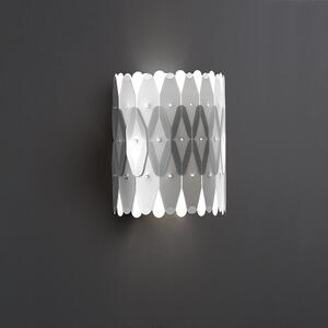 Applique Moderna Amanda 1 Luce In Polilux Silver Made In Italy