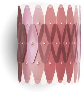 Applique Moderna Amanda 1 Luce In Polilux Rosa Metallico Con Cavo Made In Italy