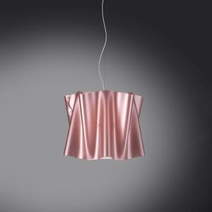 Sospensione Moderna A 1 Luce Folio In Polilux Rosa Metallico D40 Made In Italy
