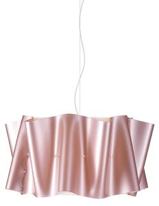 Sospensione Moderna A 1 Luce Folio In Polilux Rosa Metallico D60 Made In Italy