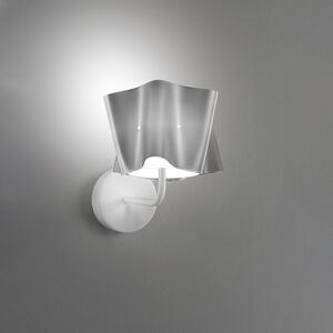 Applique Moderna A 1 Luce Folio In Polilux Silver Made In Italy