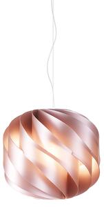 Sospensione Moderna Globe 1 Luce In Polilux Rosa Metallico D25 Made In Italy