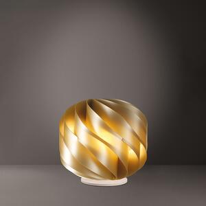 Lampada Da Tavolo Globe 1 Luce In Polilux Oro Con Base D25 Made In Italy