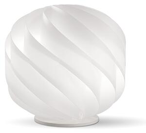 Lampada Da Tavolo Globe 1 Luce In Polilux Bianco Con Base D25 Made In Italy