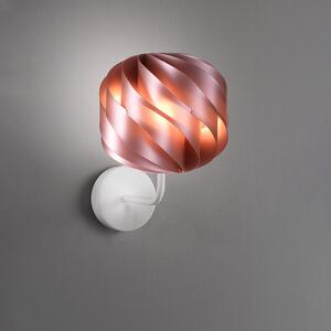 Applique Moderna Globe 1 Luce In Polilux Rosa Metallico Made In Italy