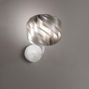 Applique Moderna Globe 1 Luce In Polilux Silver Made In Italy