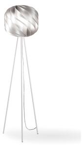 Lampada Da Terra Treppiede Globe 1 Luce In Polilux Silver D40 Made In Italy