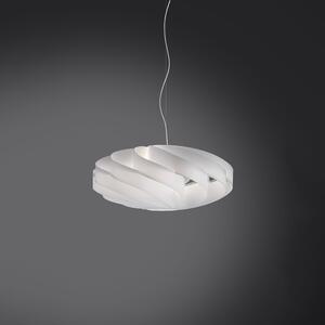 Sospensione Moderna 1 Luce Flat In Polilux Bianco D30 Made In Italy