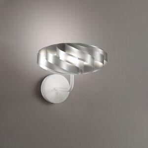 Applique Moderna 1 Luce Flat In Polilux Silver D30 Made In Italy