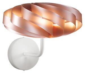 Applique Moderna 1 Luce Flat In Polilux Rame D30 Made In Italy