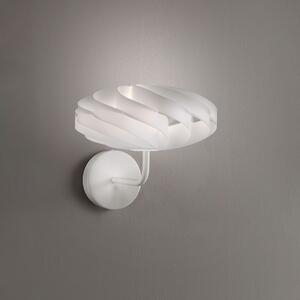 Applique Moderna 1 Luce Flat In Polilux Bianco D30 Made In Italy