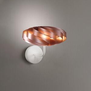 Applique Moderna 1 Luce Flat In Polilux Rame D30 Made In Italy