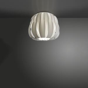 Plafoniera Moderna 1 Luce Queen In Polilux Bianco D25 Made In Italy