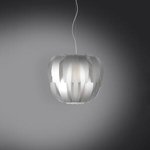 Sospensione Moderna 1 Luce Queen In Polilux Silver D19 Made In Italy