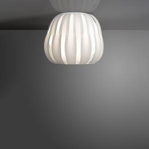 Plafoniera Moderna 1 Luce Queen In Polilux Bianco D25 Made In Italy
