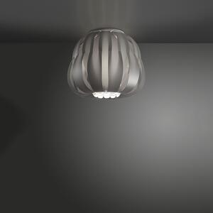 Plafoniera Moderna 1 Luce Queen In Polilux Silver D19 Made In Italy