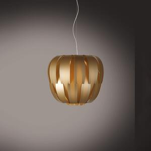 Sospensione Moderna 1 Luce Queen In Polilux Oro D29 Made In Italy