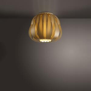 Plafoniera Moderna 1 Luce Queen In Polilux Oro D40 Made In Italy