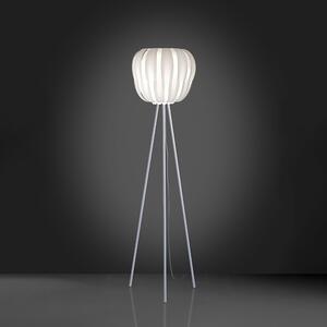 Lampada Da Terra Con Treppiede 1 Luce Queen In Polilux Bianco D60 Made In Italy