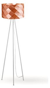 Lampada Da Terra Treppiede 1 Luce Prisma In Polilux Rame H146 Made In Italy