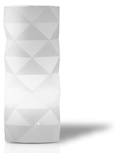 Lampada Da Tavolo Moderna 1 Luce Prisma In Polilux Bianco H32 Made In Italy