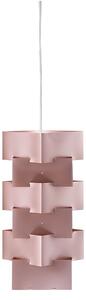 Sospensione Moderna 1 Luce Building In Polilux Rosa Metallico D36 Made In Italy