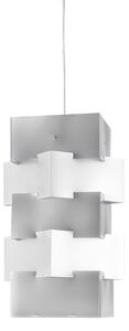 Sospensione Moderna 1 Luce Building In Polilux Silver D60 Made In Italy