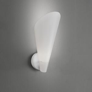 Applique Moderna A 1 Luce Calle In Polilux Bianco Made In Italy
