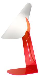 Applique Moderna A 1 Luce Calle In Polilux Rosso Fluorescente Made In Italy