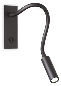 Applique Moderna Io Metallo Nero Led 3W 3000K Luce Calda