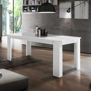 Tavolo Allungabile JESI 140, Design Moderno, Colore Bianco Lucido