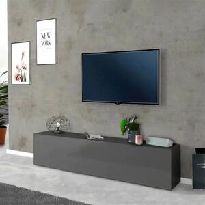 Porta TV Maruska 1 Anta Antracite Opaco - Dimensioni 180 x 30 x 40 cm