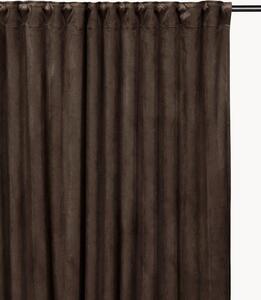 Set di 2 tende oscuranti in velluto con multibanda Estelle, larg. 135 cm