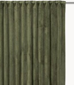 Set di 2 tende oscuranti in velluto con multibanda Estelle, larg. 135 cm