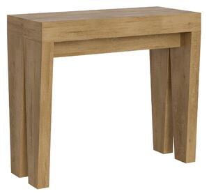 Consolle Allungabile 90-300x42x77 cm in Nobilitato Marrone